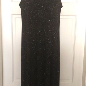 Black iridescent sparkle gown, size 6, Ronni Nicole Petite